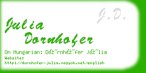 julia dornhofer business card